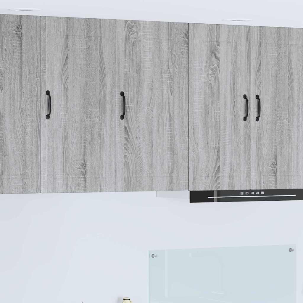 Kitchen Wall Cabinet with Shelf Grey Sonoma 40 x 31 x 80 cm