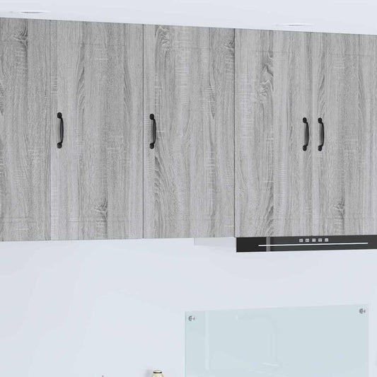 Kitchen Wall Cabinet with Shelf Grey Sonoma 40 x 31 x 80 cm