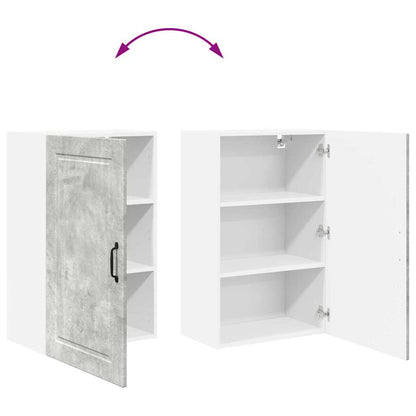 Kitchen Wall Cabinet with Shelf Concrete Grey 50 x 31 x 80 cm