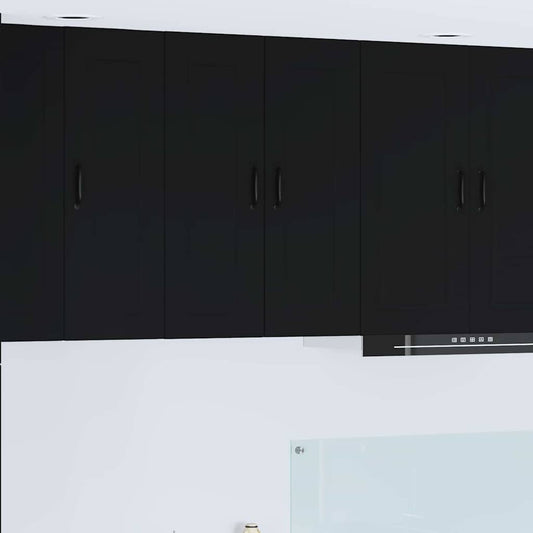Kitchen Wall Cabinet Black 60 x 31 x 80 cm Engineered Wood