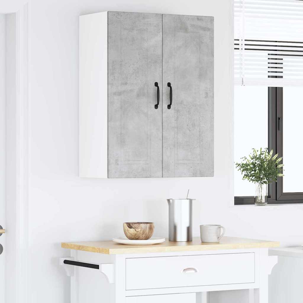 Kitchen Wall Cabinet with Shelf Concrete Grey 60 x 31 x 80 cm