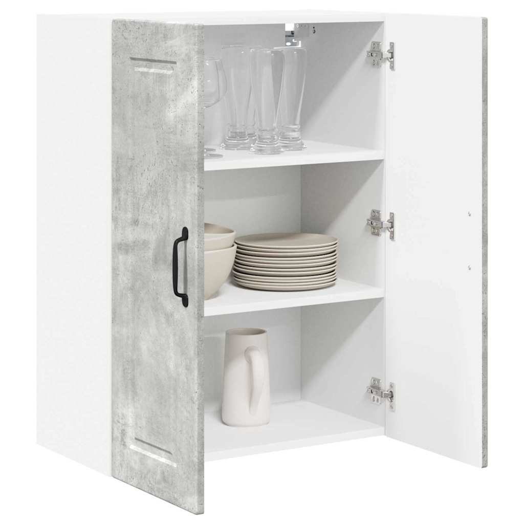 Kitchen Wall Cabinet with Shelf Concrete Grey 60 x 31 x 80 cm
