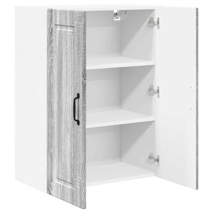 Kitchen Wall Cabinet with Shelf Grey Sonoma 60 x 31 x 80 cm