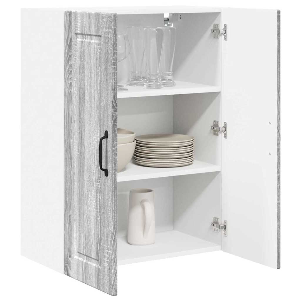 Kitchen Wall Cabinet with Shelf Grey Sonoma 60 x 31 x 80 cm