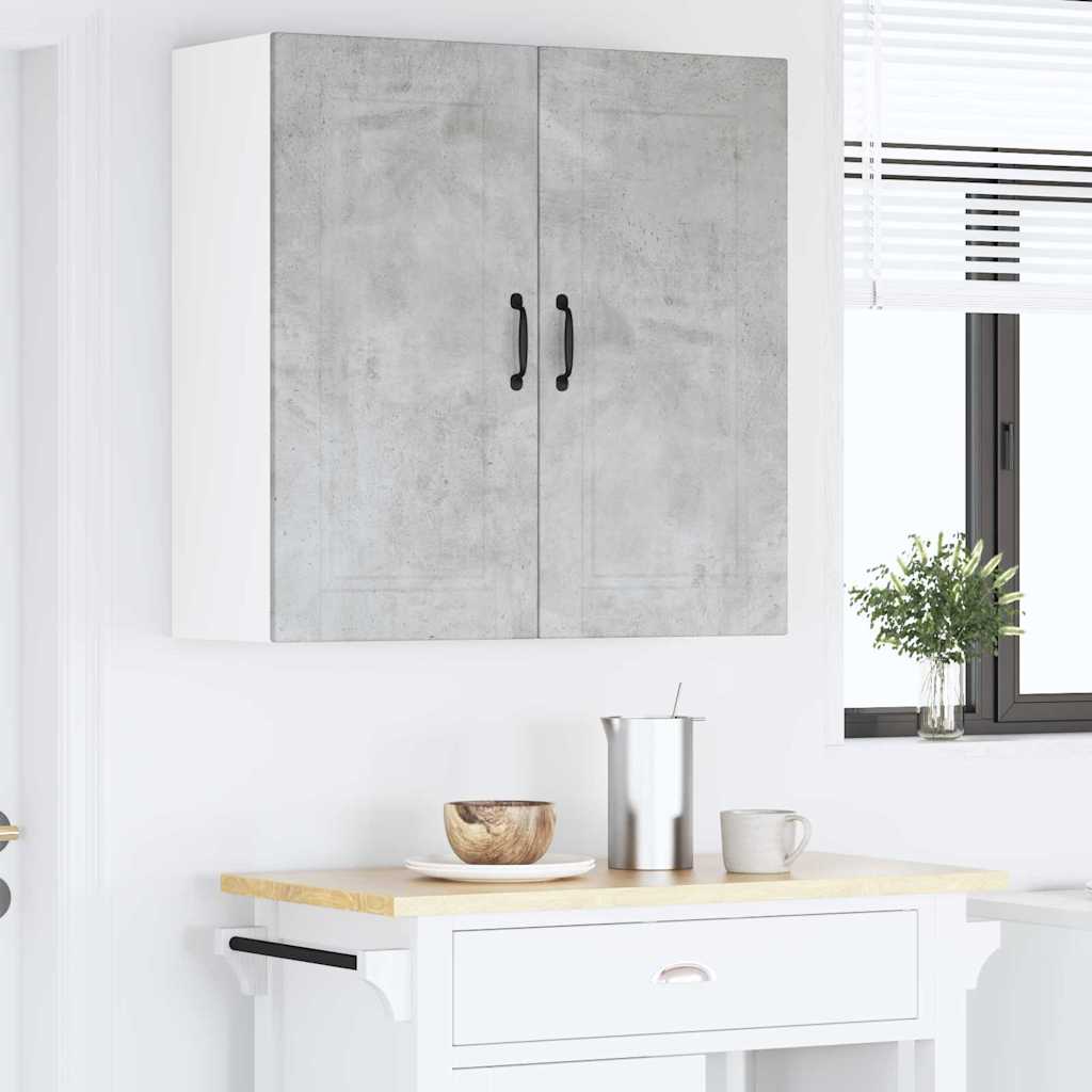 Kitchen Wall Cabinet with Shelf Concrete Grey 80 x 31 x 80 cm