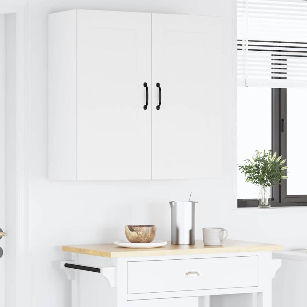 Kitchen Wall Cabinet with Door High Gloss White 80 x 31 x 80 cm