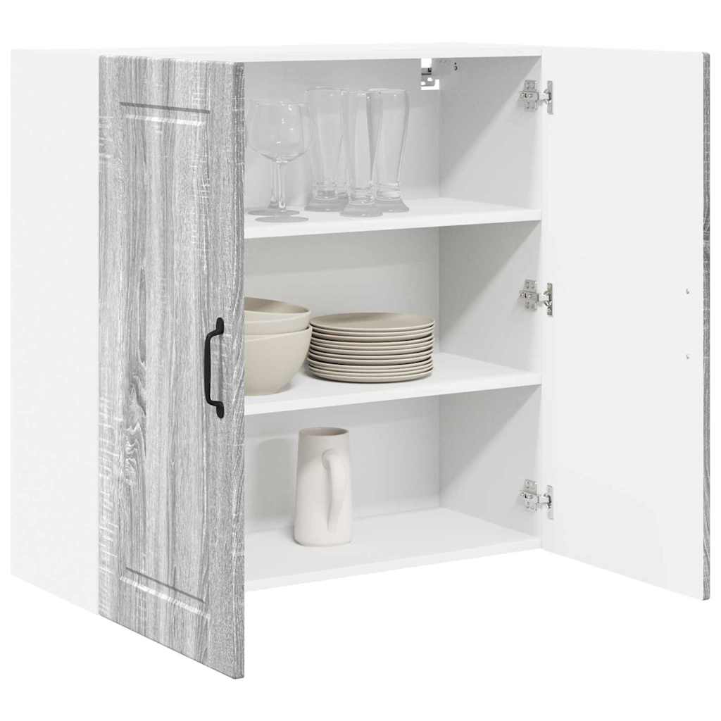 Kitchen Wall Cabinet with Shelf Grey Sonoma 80 x 31 x 80 cm