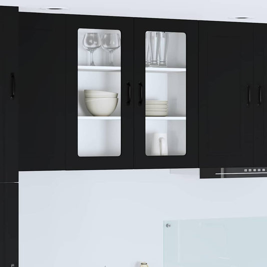 Kitchen Wall Cabinet Black 80 x 31 x 80 cm Engineered Wood