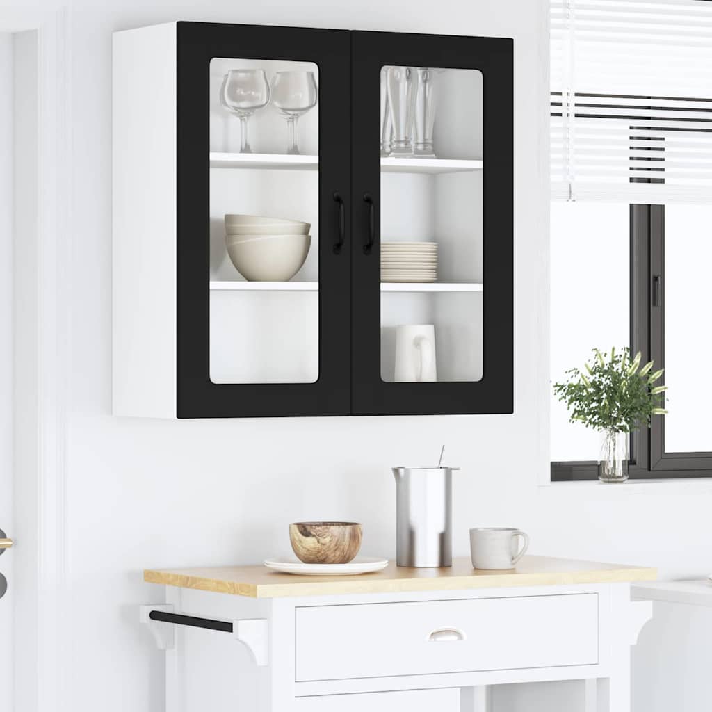 Kitchen Wall Cabinet Black 80 x 31 x 80 cm Engineered Wood