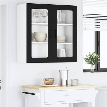 Kitchen Wall Cabinet Black 80 x 31 x 80 cm Engineered Wood