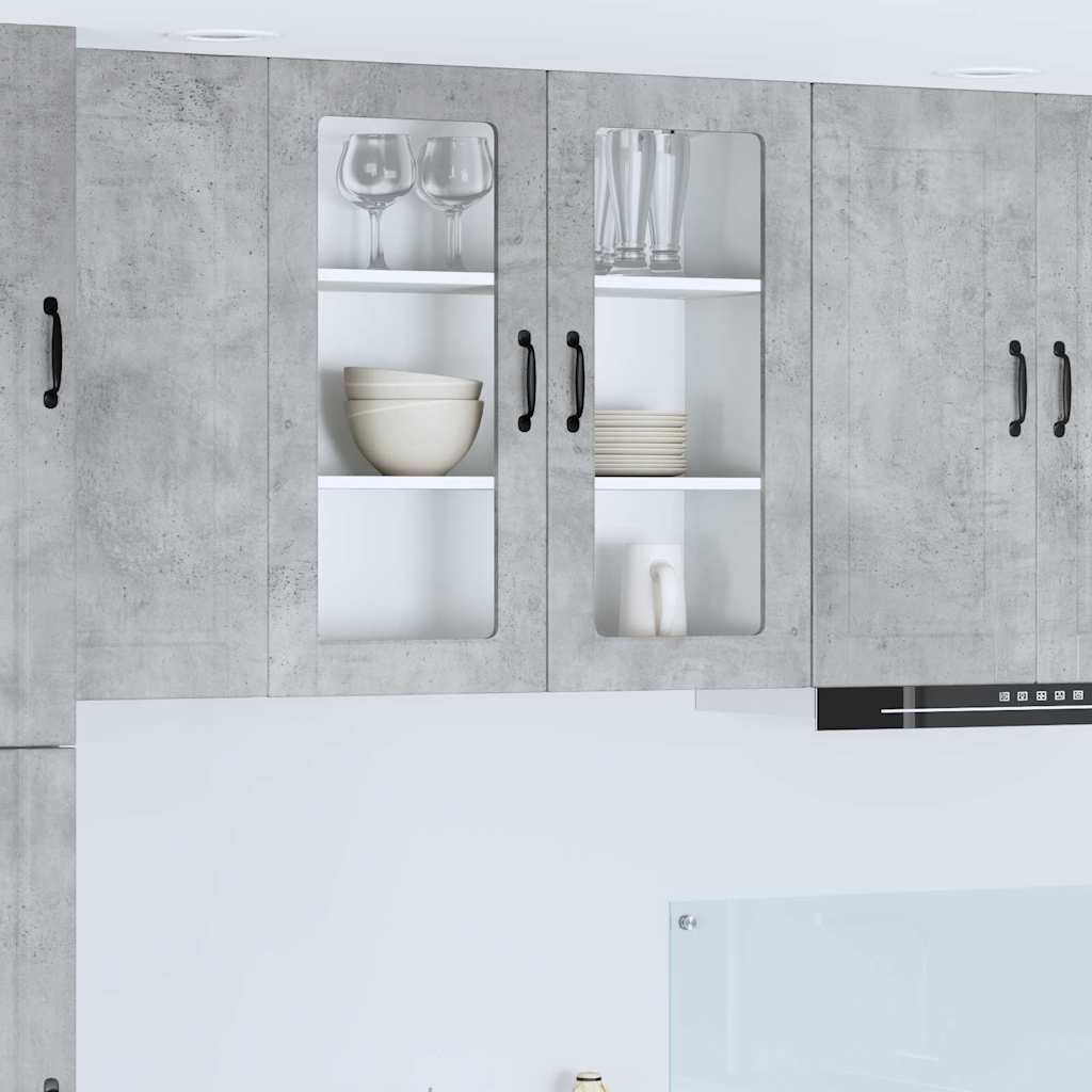Kitchen Wall Cabinet with Shelf Concrete Grey 80 x 31 x 80 cm