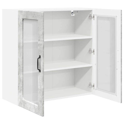 Kitchen Wall Cabinet with Shelf Concrete Grey 80 x 31 x 80 cm