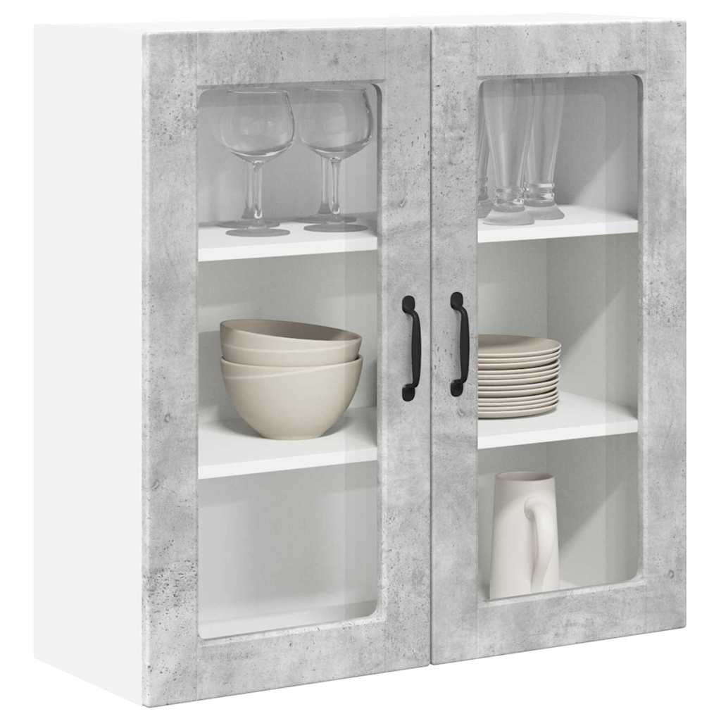 Kitchen Wall Cabinet with Shelf Concrete Grey 80 x 31 x 80 cm