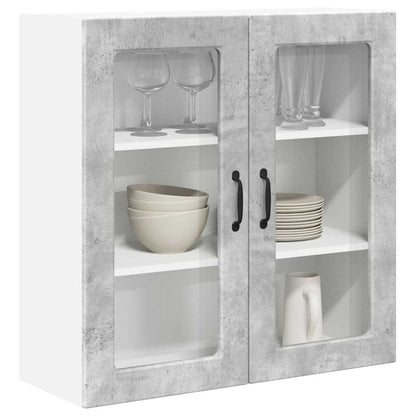 Kitchen Wall Cabinet with Shelf Concrete Grey 80 x 31 x 80 cm