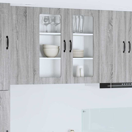 Kitchen Wall Cabinet with Shelf Grey Sonoma 80 x 31 x 80 cm