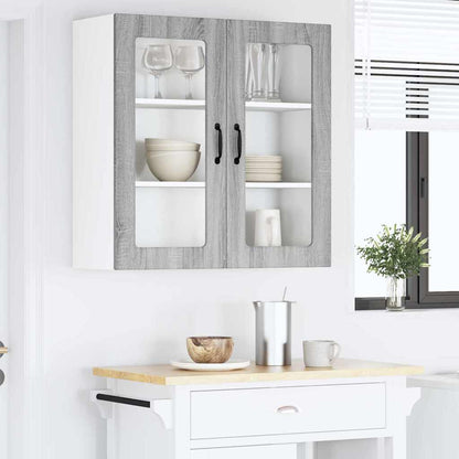 Kitchen Wall Cabinet with Shelf Grey Sonoma 80 x 31 x 80 cm
