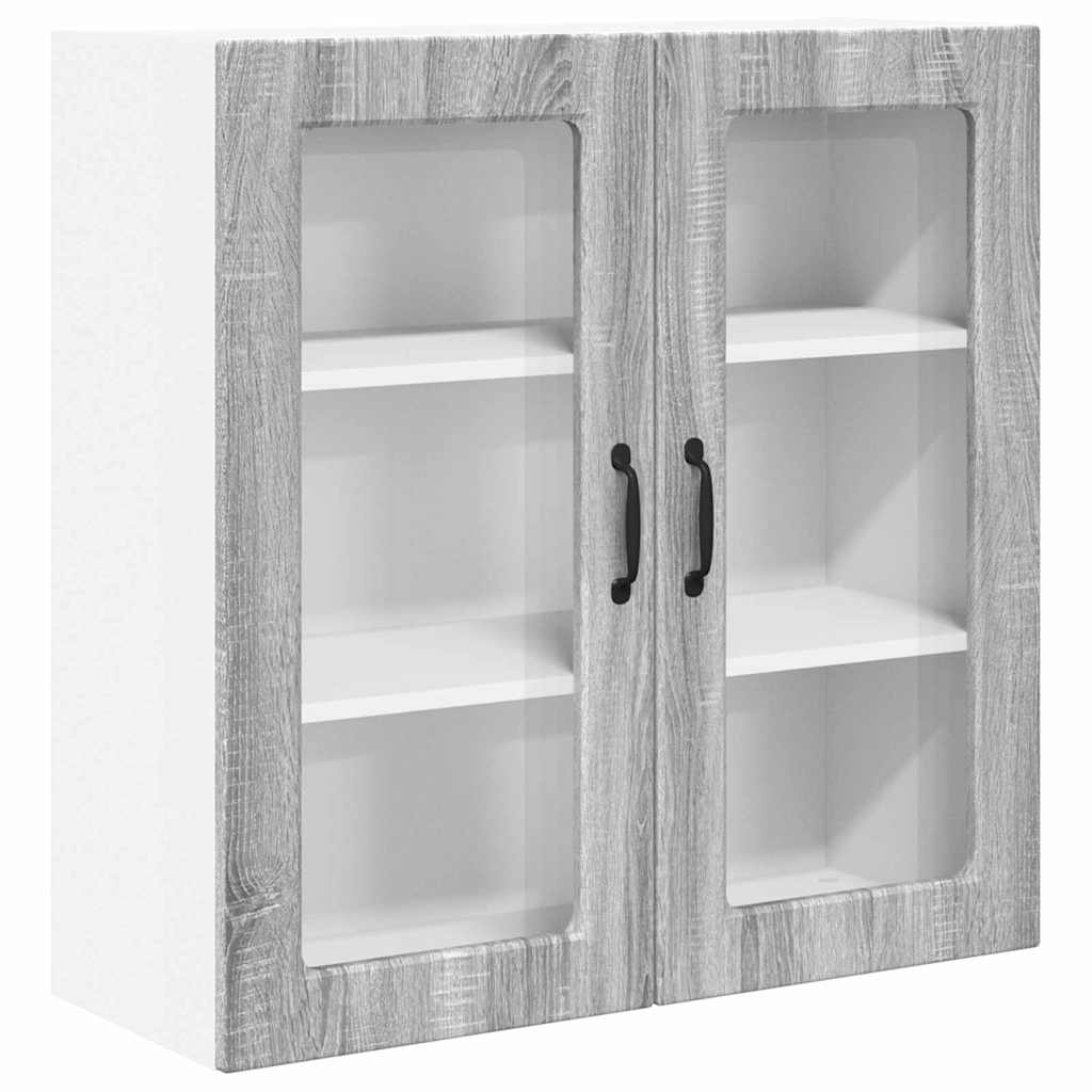 Kitchen Wall Cabinet with Shelf Grey Sonoma 80 x 31 x 80 cm