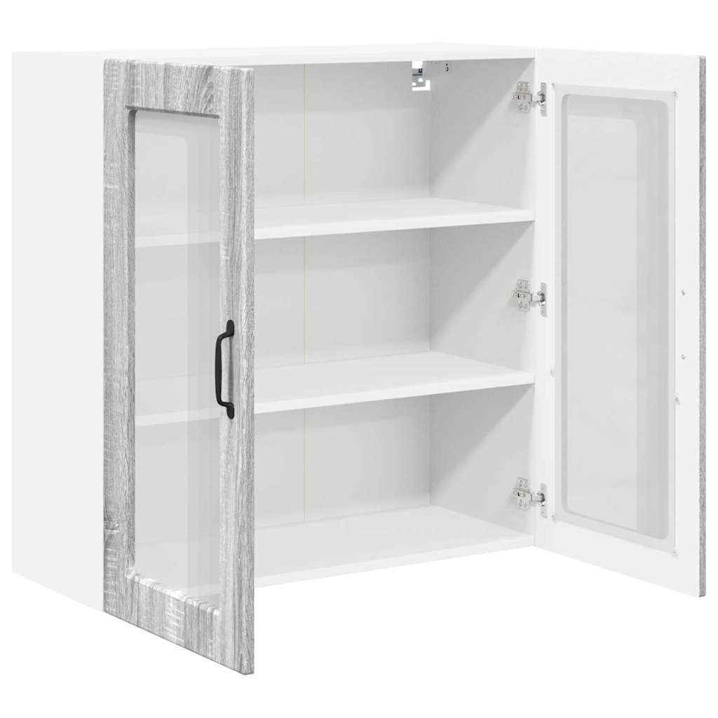 Kitchen Wall Cabinet with Shelf Grey Sonoma 80 x 31 x 80 cm