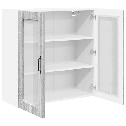 Kitchen Wall Cabinet with Shelf Grey Sonoma 80 x 31 x 80 cm