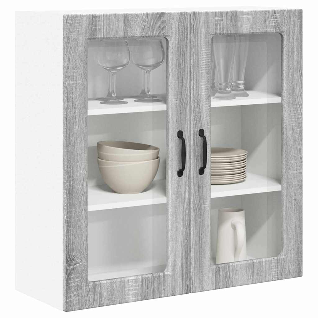 Kitchen Wall Cabinet with Shelf Grey Sonoma 80 x 31 x 80 cm