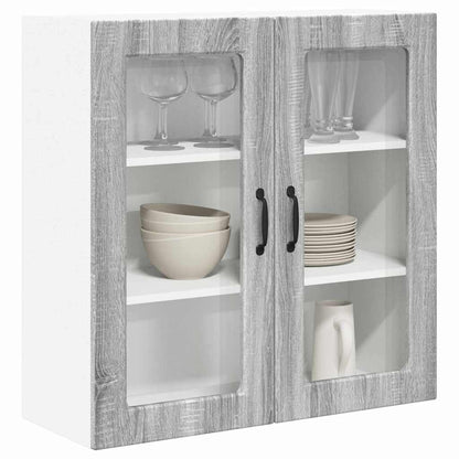Kitchen Wall Cabinet with Shelf Grey Sonoma 80 x 31 x 80 cm