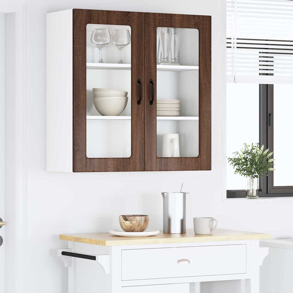 Kitchen Wall Cabinet Brown Oak 80 x 31 x 80 cm Engineered Wood