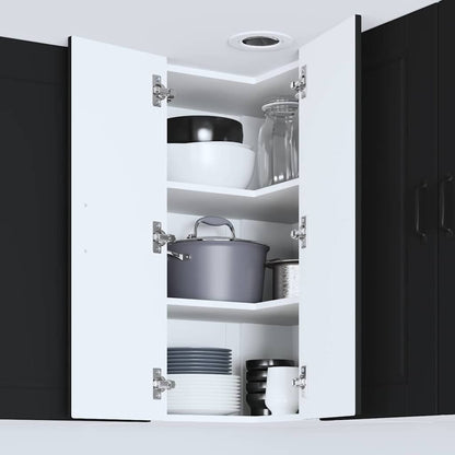 Kitchen Wall Cabinet Black 57 x 57 x 80 cm Engineered Wood