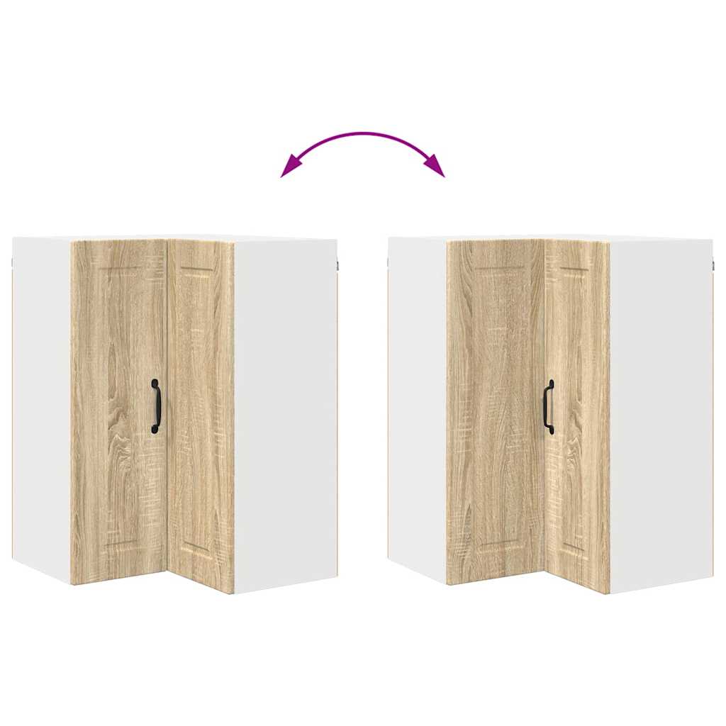 Kitchen Wall Cabinet Sonoma Oak 57 x 57 x 80 cm Engineered Wood