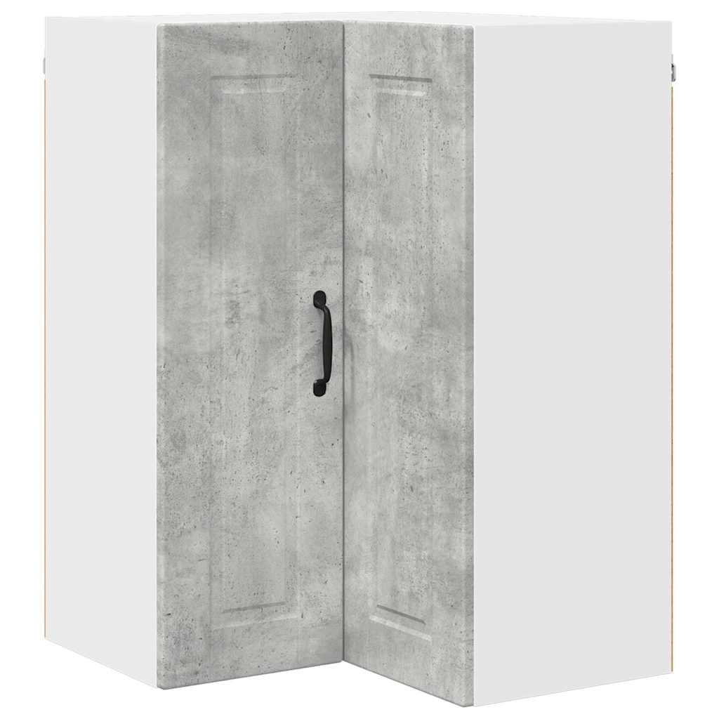 Kitchen Wall Cabinet with Shelf Concrete Grey 57 x 57 x 80 cm