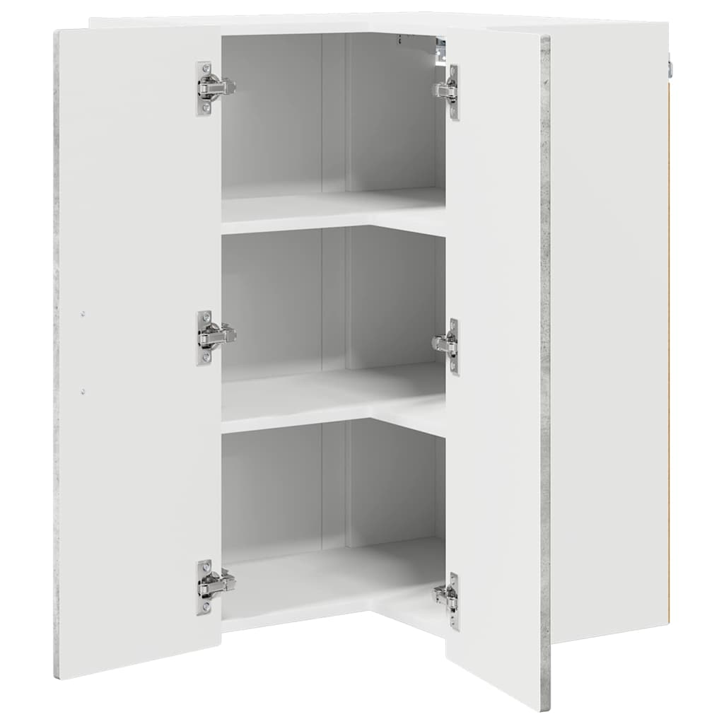 Kitchen Wall Cabinet with Shelf Concrete Grey 57 x 57 x 80 cm