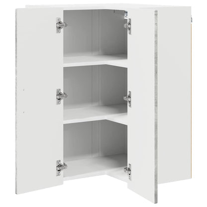 Kitchen Wall Cabinet with Shelf Concrete Grey 57 x 57 x 80 cm