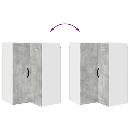 Kitchen Wall Cabinet with Shelf Concrete Grey 57 x 57 x 80 cm