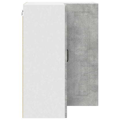 Kitchen Wall Cabinet with Shelf Concrete Grey 57 x 57 x 80 cm