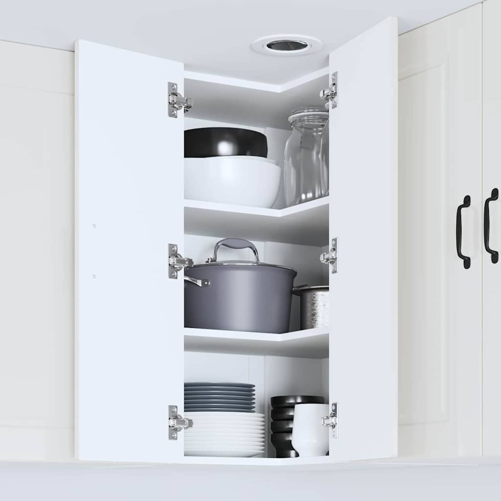 Kitchen Wall Cabinet with Door High Gloss White 57 x 57 x 80 cm