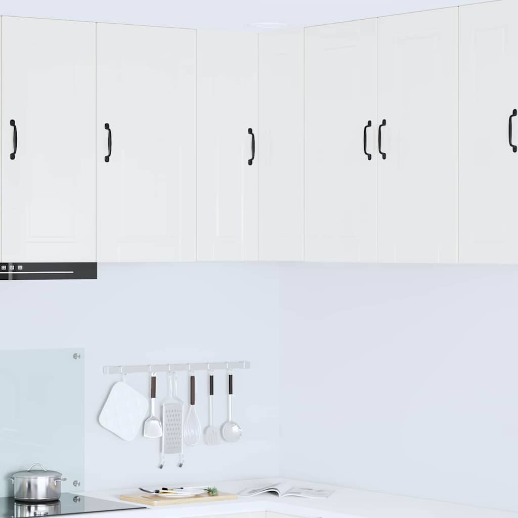 Kitchen Wall Cabinet with Door High Gloss White 57 x 57 x 80 cm