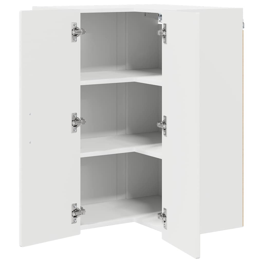 Kitchen Wall Cabinet with Door High Gloss White 57 x 57 x 80 cm