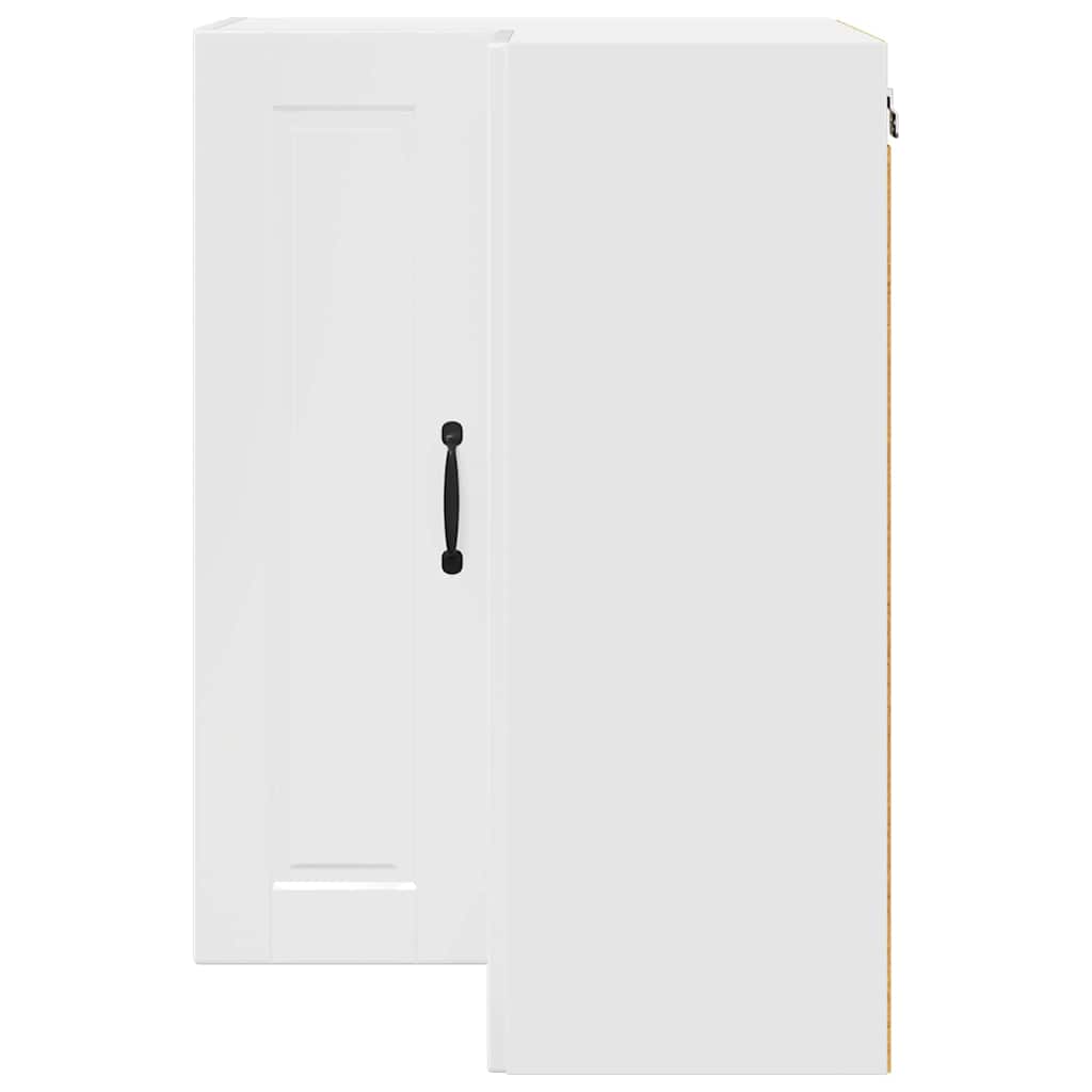 Kitchen Wall Cabinet with Door High Gloss White 57 x 57 x 80 cm