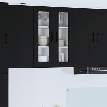 Kitchen Wall Cabinet Black 60 x 31 x 80 cm Engineered Wood