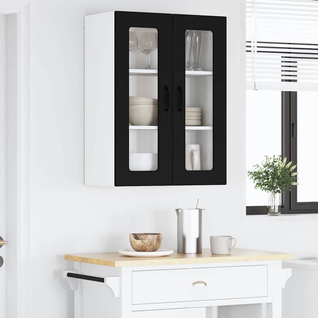 Kitchen Wall Cabinet Black 60 x 31 x 80 cm Engineered Wood
