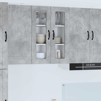 Kitchen Wall Cabinet with Shelf Concrete Grey 60 x 31 x 80 cm