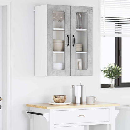 Kitchen Wall Cabinet with Shelf Concrete Grey 60 x 31 x 80 cm