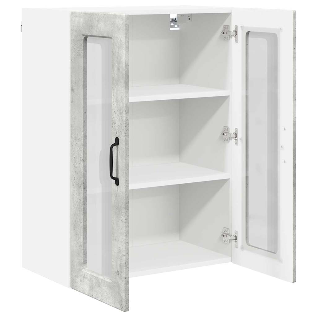 Kitchen Wall Cabinet with Shelf Concrete Grey 60 x 31 x 80 cm