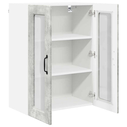 Kitchen Wall Cabinet with Shelf Concrete Grey 60 x 31 x 80 cm