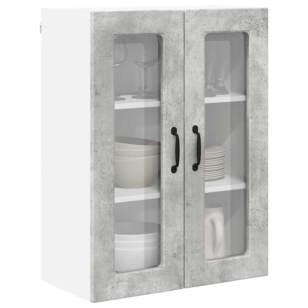 Kitchen Wall Cabinet with Shelf Concrete Grey 60 x 31 x 80 cm