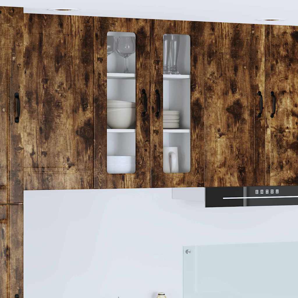 Kitchen Wall Cabinet Smoked Oak 60 x 31 x 80 cm Engineered Wood