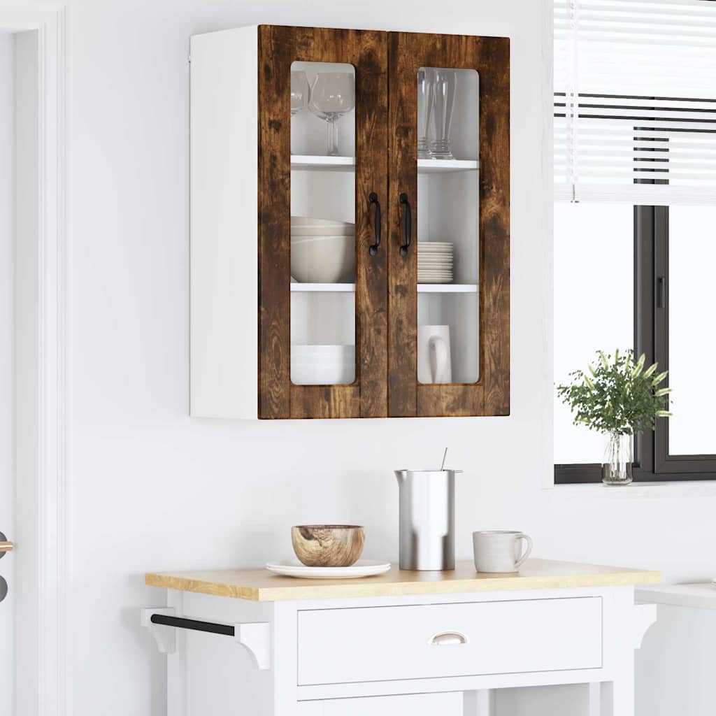 Kitchen Wall Cabinet Smoked Oak 60 x 31 x 80 cm Engineered Wood