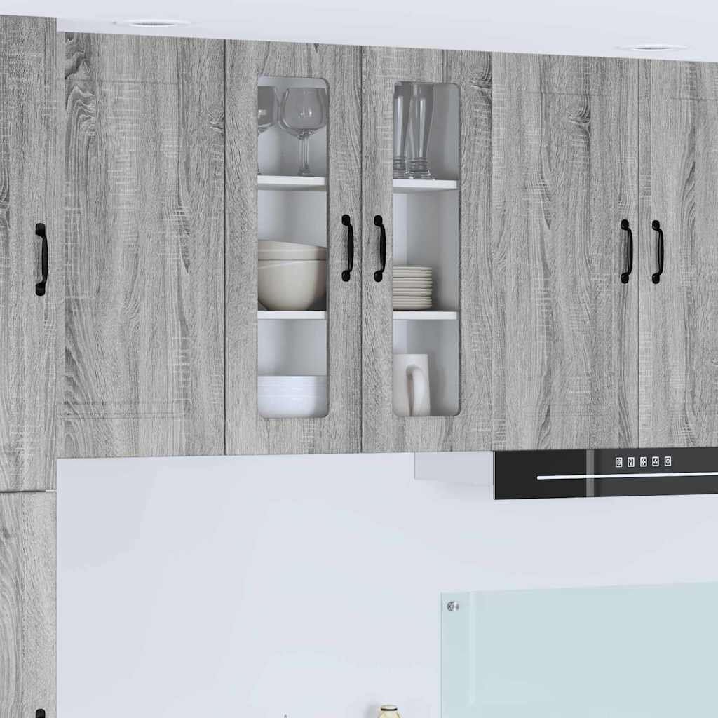 Kitchen Wall Cabinet with Shelf Grey Sonoma 60 x 31 x 80 cm