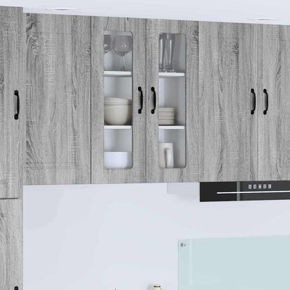 Kitchen Wall Cabinet with Shelf Grey Sonoma 60 x 31 x 80 cm