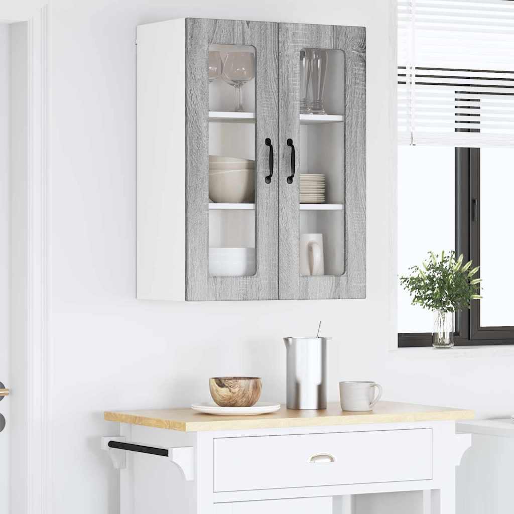 Kitchen Wall Cabinet with Shelf Grey Sonoma 60 x 31 x 80 cm