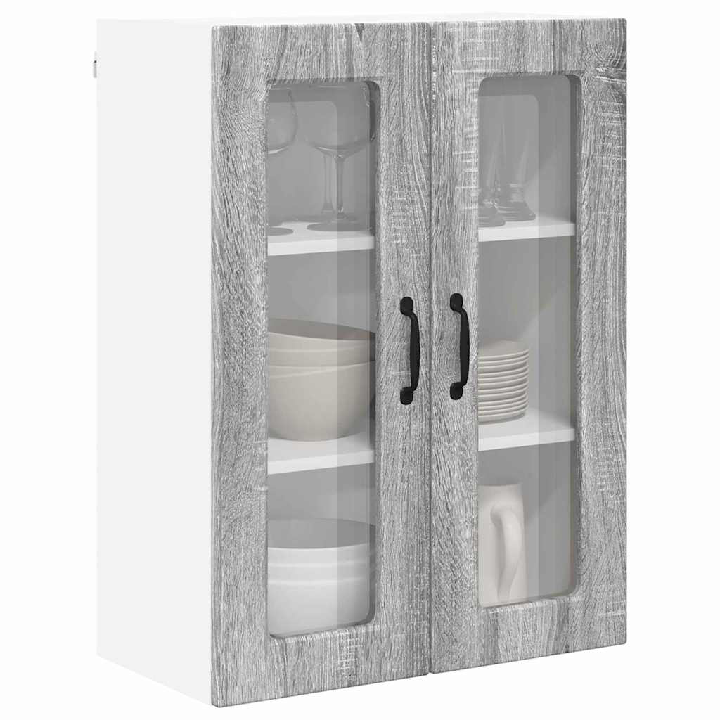 Kitchen Wall Cabinet with Shelf Grey Sonoma 60 x 31 x 80 cm